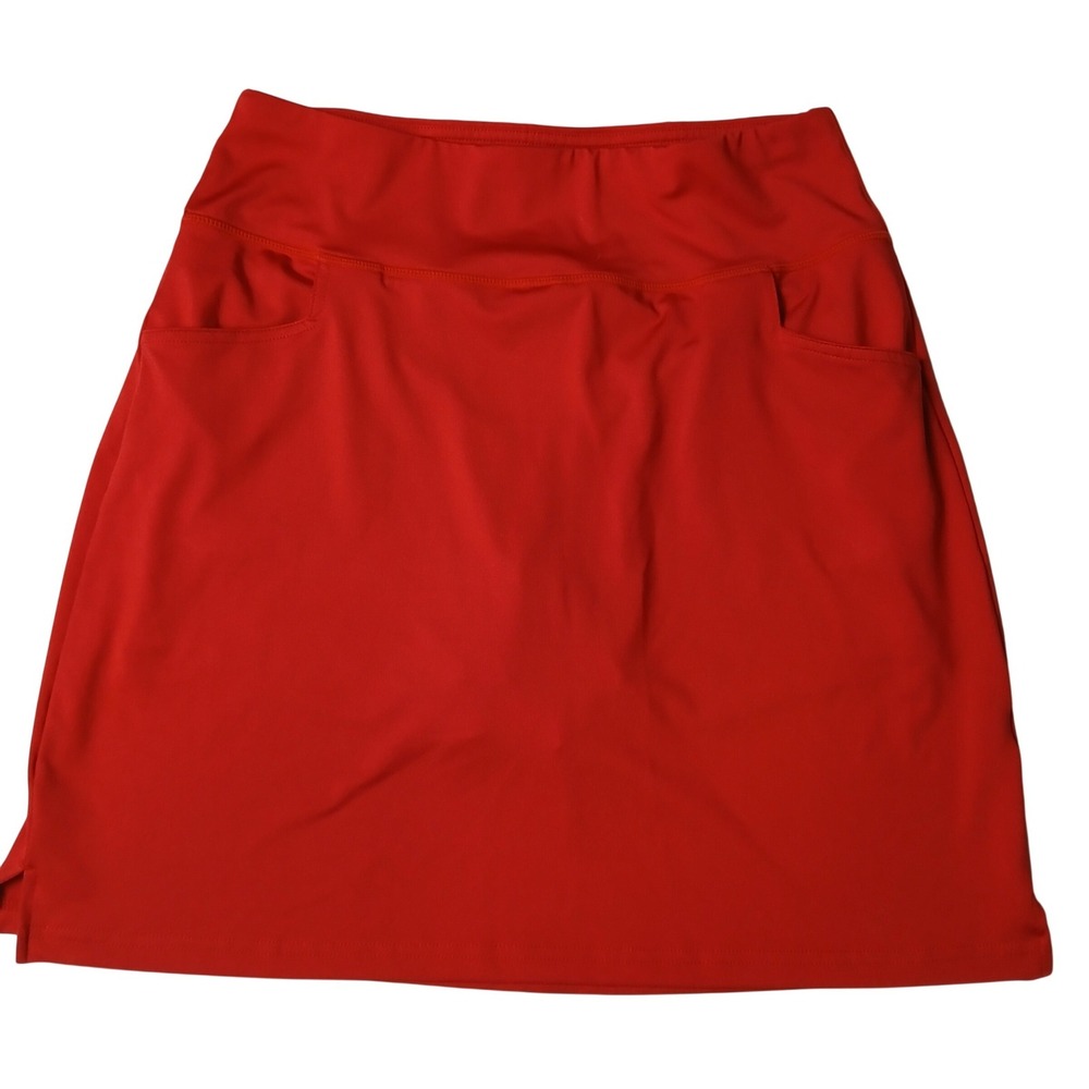 Womens Red Athletic Skort Built-in Shorts Pockets Golf Tennis Activewear Skirt M